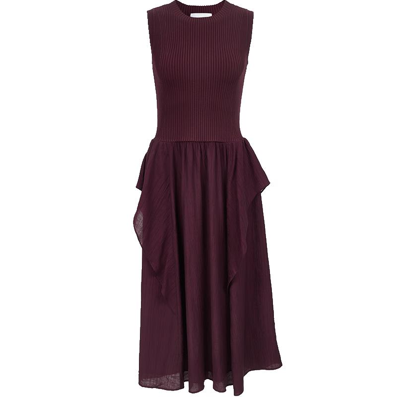 ONLY 2025 Spring Irregular Hem Sleeveless Midi Dress