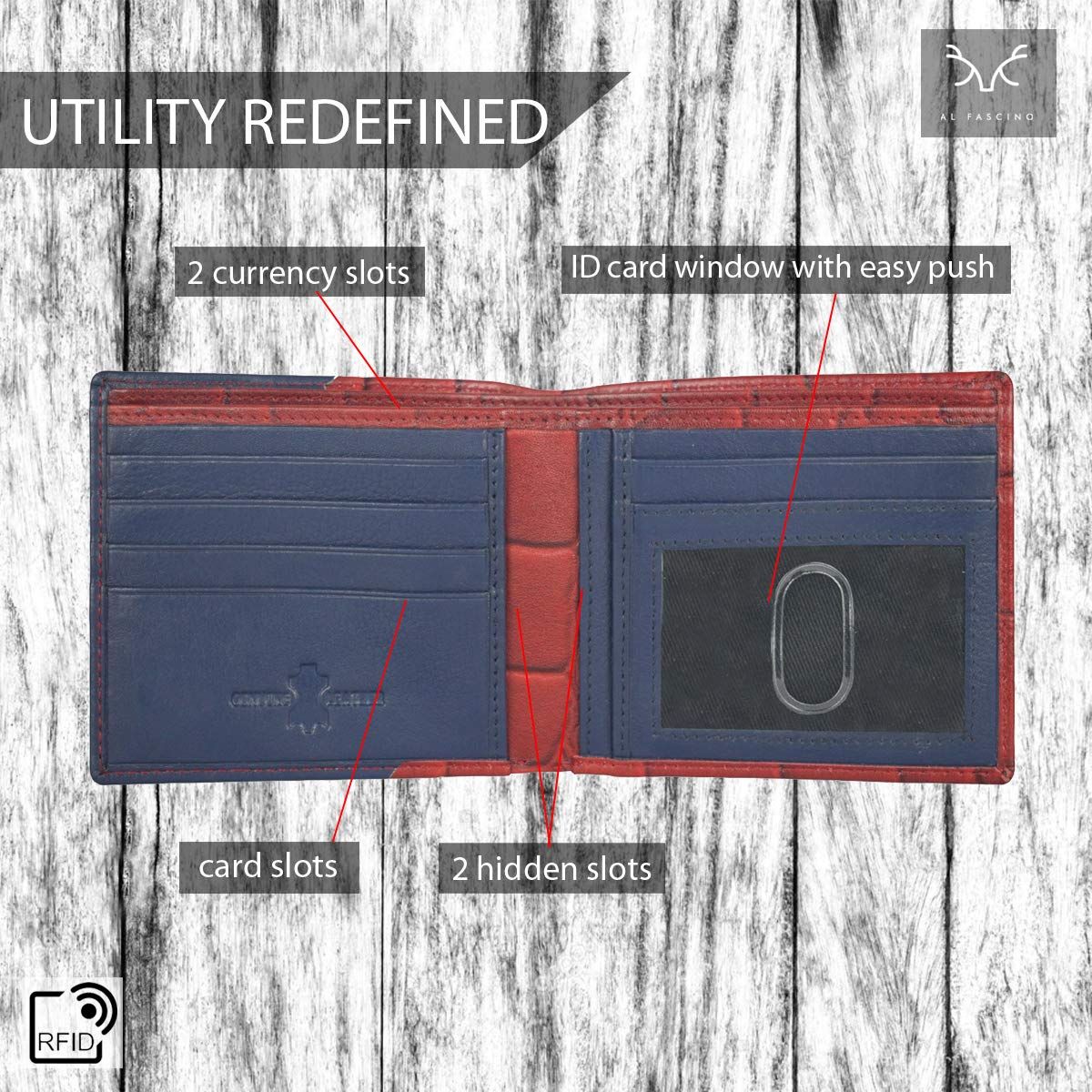 Мужской кожаный кошелек Оригинальный кошелек для мужчин Кошелек Мужской кошелек — фото 3