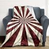 1pc Sunburst Stripes Blanket, Lightweight Flannel Throw Blanket for Sofa, Bed, Travel, Camping, Living Room, Office, Couch, Chair, and Bed