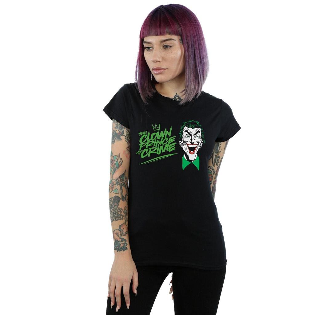DC Comics Womens/Ladies Batman Joker The Clown Prince Of Crime Cotton T-Shirt