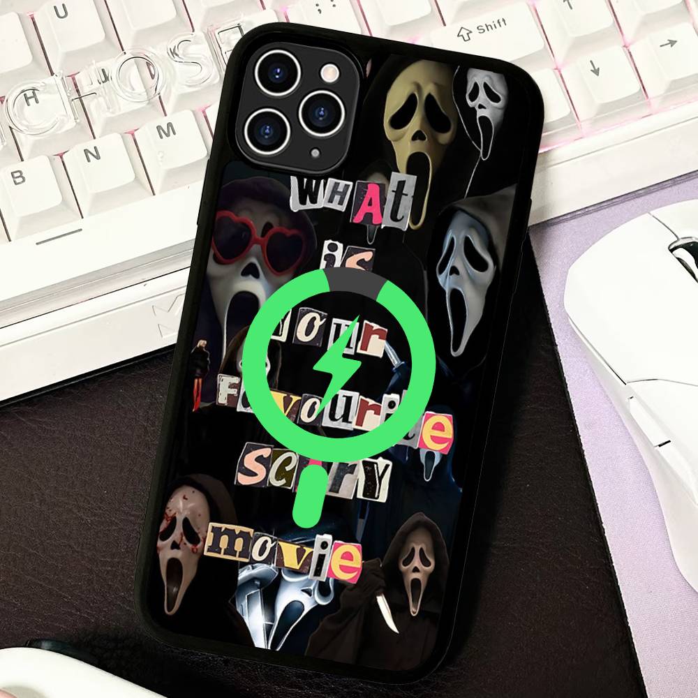 Horor S-scream Dead Phone Case For IPhone 16 15 14 13 12 11 17 Pro Max Plus Magnetic Wireless Cover