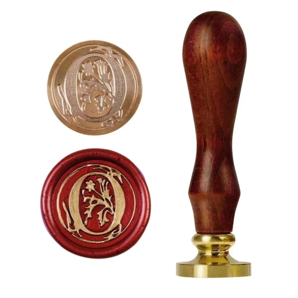 1set 26 Letter A-Z Wax Seal Stamp with Wooden Handle, Wax Seal Paint Copper Head for Envelope Gift Invitation Card Sticker