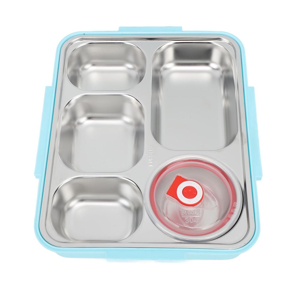 Pudełko na lunch z pokrywką 5 przegródek Utrzymujące ciepło Pojemnik na lunch ze stali nierdzewnej z