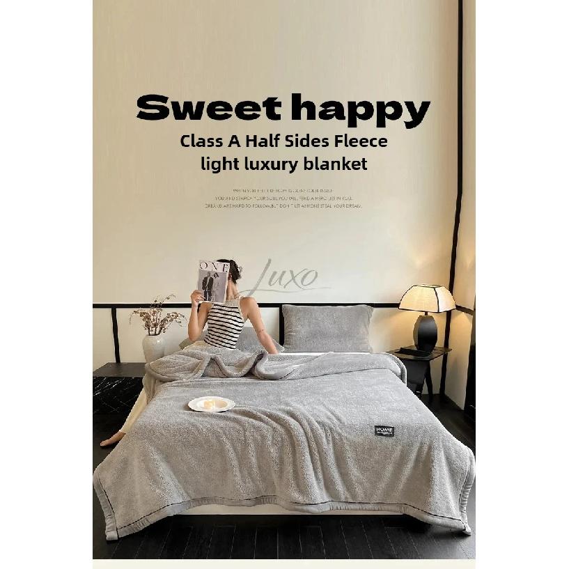 New Grade A Half-sided Velvet Autumn Keep Warm Blankets for Bed Soft Fluffy Warmth Sofa Blanket Shawl Napping Blankets Winter