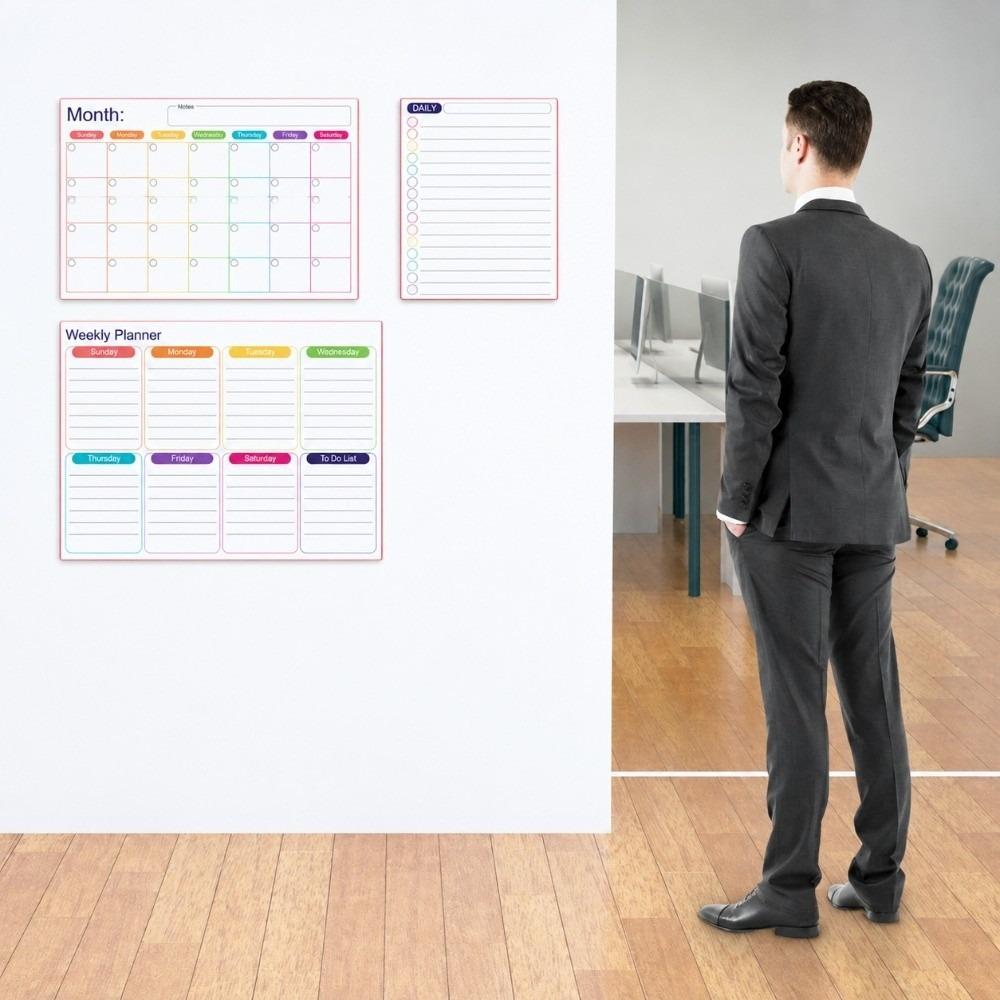 Resin Whiteboard Monthly Weekly Daily Fridge Calendar Daily Dry Erase Calendar Organizer