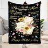 Mom's Gratitude And Love Blanket Suitable for Sofas,travel, Living Rooms Also a Good Gift for Friends and Family Suitable for All Seasons.