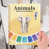 Watercolor Painting Kit for Beginners Step-by-Step Painting Guide with 12 Colors Flower Animal Theme Practice Workbook for Learning Blending