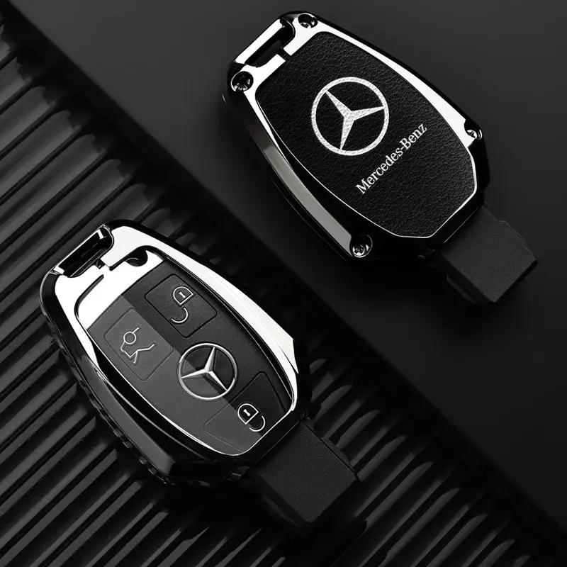 RPO5   Car Alloy Key Case Key Bag Shell Key Chain Mercedes-Benz A C E G S V Class CLA CLS GLA GLC GLE GLK Vito Sprinter SL SLK Viano ML