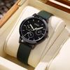 Business Style Belt Quartz Watch, Gender-Free High-Value Classic Three-Eye Waterproof Watch