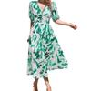 Abito stampato con scollo a V e vita stretta - Moda Primavera/Estate per Donna