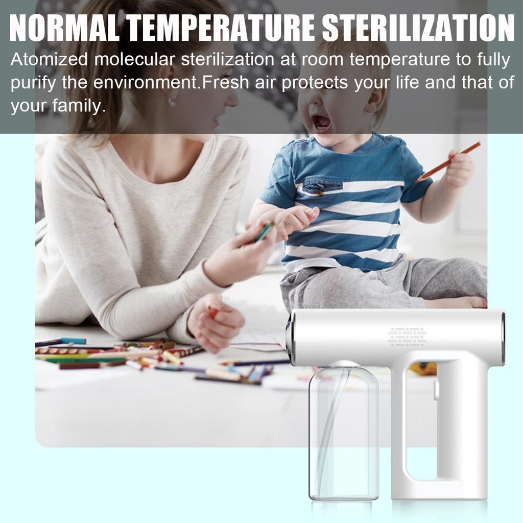 Wiederaufladbarer tragbarer kabelloser USB-Nano-Desinfektionssprüher Vernebler Sprühgerät 13W 250ML