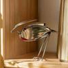 Sculptură Pasăre Metalică Handmade, Statuie Artă din Tacâmuri Reciclate, Figurină Pasăre Rustic cu Furculiță și Lingură pentru Grădină Patio Birou