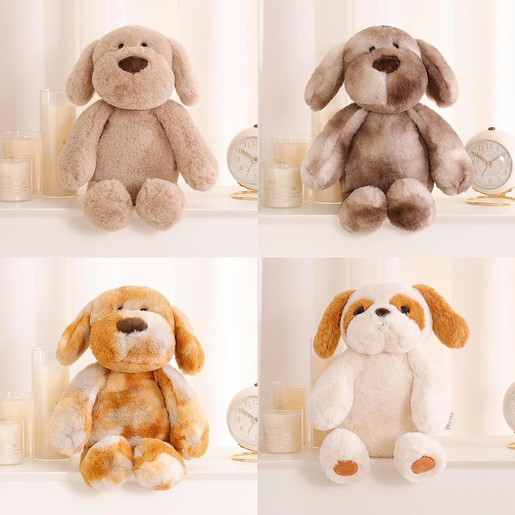 Kid Friendly Soft Dog Plush Doll With Tie Dye Effect For Bedtime And Play
