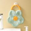 Cartoon Flower Hand Towel Hanging Style Coral Fleece Toilet Handkerchief Strong Water Absorption Thickened Washcloth Kitchen