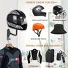 Motorcycle Accessories Wall Mounted Metal Motorcycle Helmet Rack with Hook 180° Rotating Metal Shelf for Hats and Sportswear