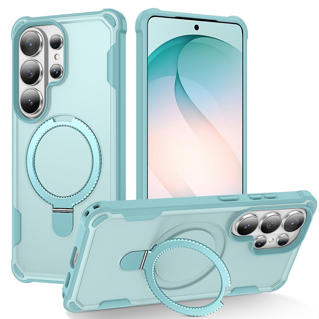 For Samsung Galaxy S26 Ultra Magnetic Case Kickstand TPU + PC Shockproof Phone Back Cover