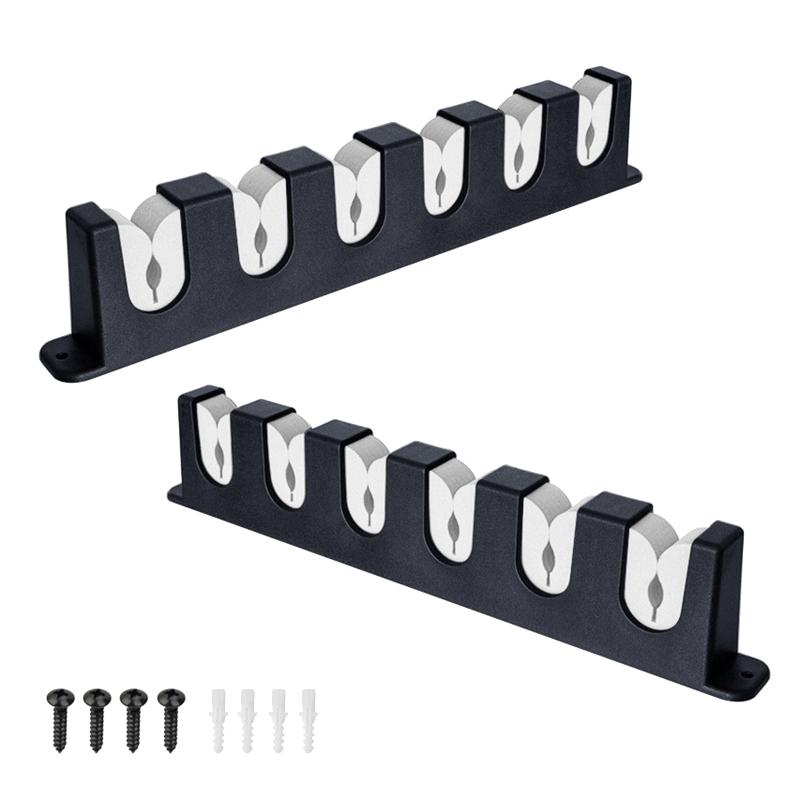 6-Rod Fishing Rod Holders Wall-mounted Horizontal Rod Stand Fishing Accessories