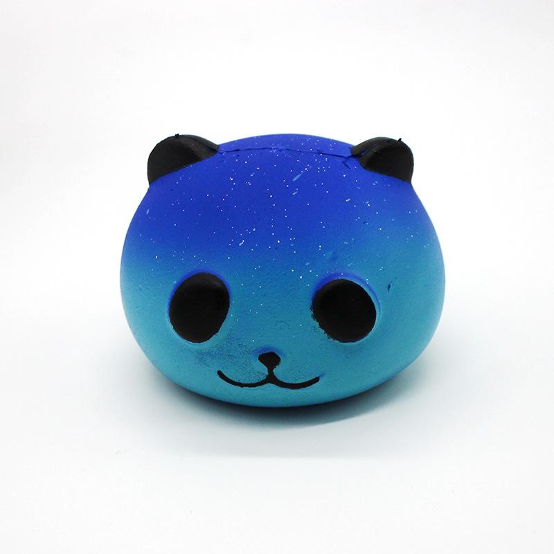 Панда Голова Звездное Небо Сквиши Игрушка: Снятие стресса и игрушка-антистресс с медленным отскоком на Рождество OPP Bag Packaging