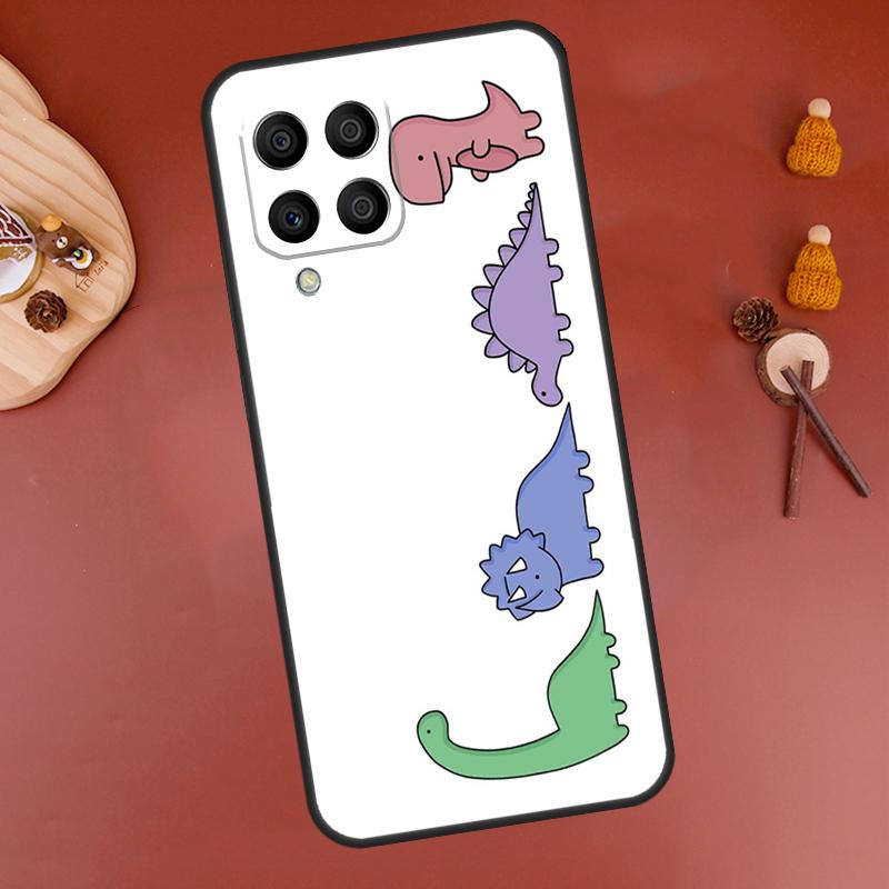 Cute Dino Case For Samsung Galaxy M32 M12 M52 M21 M31 M15 M55 M56 M36 M16 M06 M13 M33 M53 M14 M34 M54
