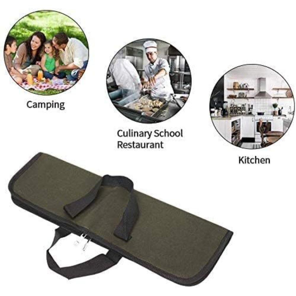 Portable Chef's Bag, Fashionable, Durable, Oil and Wax Canvas Bag, Practical, Kitchen Knife Storage Bag, Chef's Handheld Tool Kit