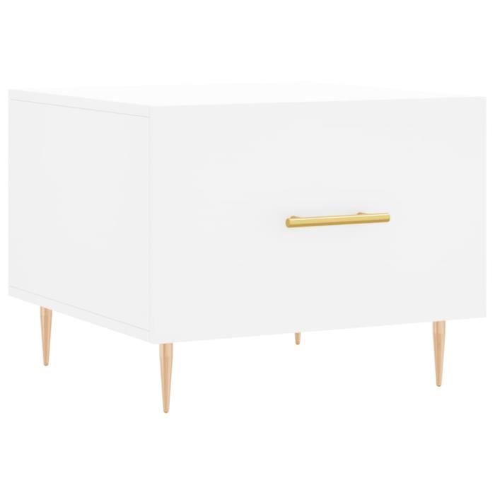 VidaXL Coffee Table White 50x50x40 Cm Engineered Wood 829364