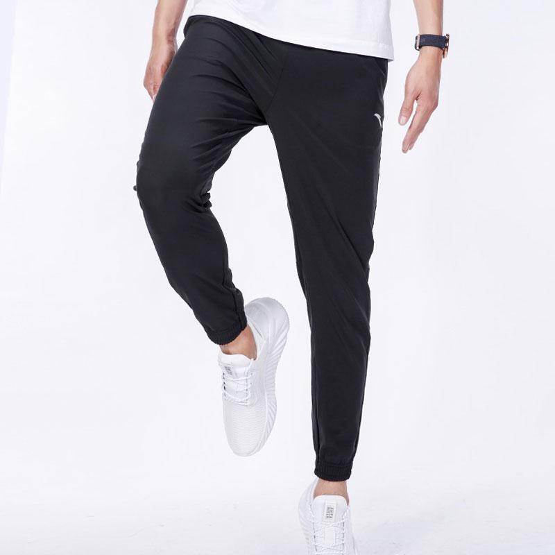 Anta Spring/Summer 2022 Solid Loose Casual Running Pants Men Bottoms Black 952227512-2