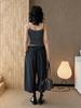 Louvre Spring Double Strap Buttoned Camisole Slimming Top