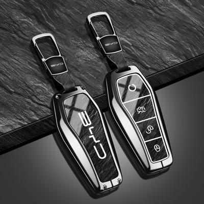 Zinc Alloy TPU Car Key Case Cover Shell For BYD Song Plus Atto 3 Han EV Tang DM Qin Seal Dolphin Fob Holder Keychain Accessories