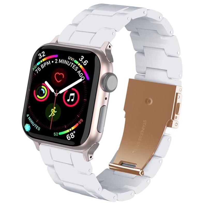Resin Strap for Apple Watch Band 44mm 40mm 42mm 40mm Accessoreis Luxury Watchband Belt Bracelet iWatch Series 3 4 5 Se 6 Band
