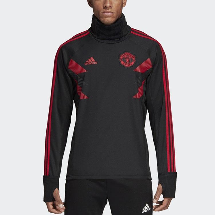 Adidas Футбольная тренировочная толстовка с высоким воротником и длинными рукавами, мужские топы, черный CW5832