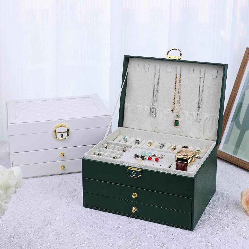Tanyun Zhiyuan Doppelschichtige High-End PU-Leder Schmuckaufbewahrungsbox