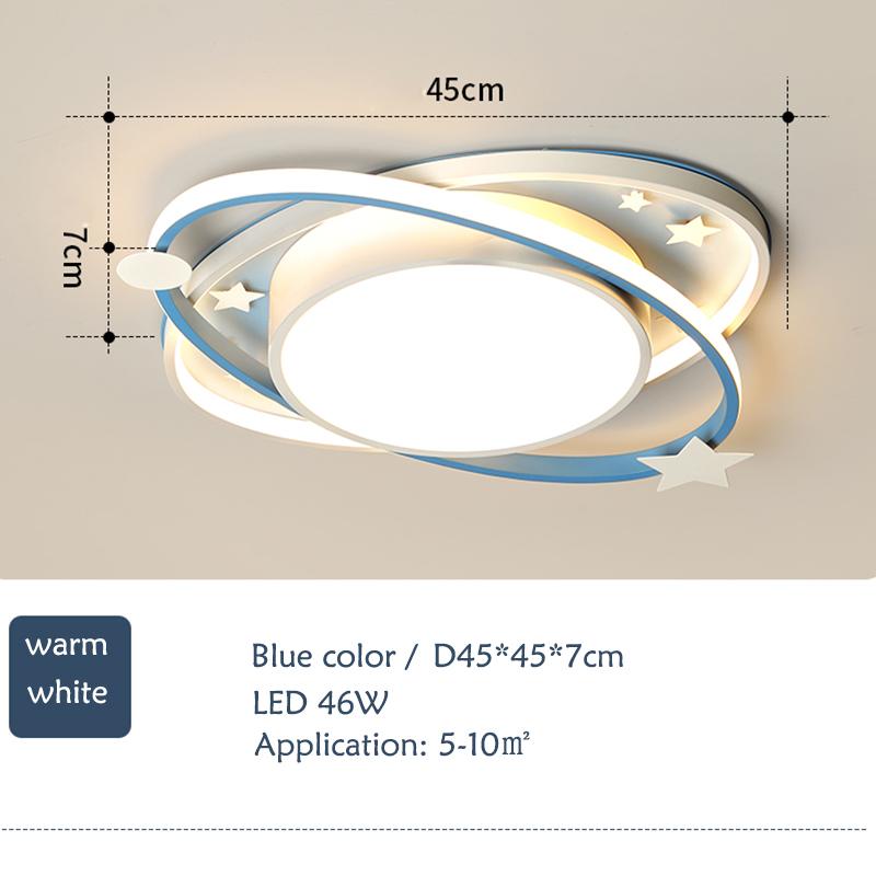 Cartoon Nursery Kids Ceiling Light Oval Blue creative personality lamp For Children's Room Girls Boys Bedroom Light Led ZM1019