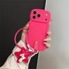 Wrist Strap Silicone Soft Wave Phone Case for IPhone 17 Air 16E 16 15 Plus 14 13 12 11 Pro Max Protection Full Lens Cover