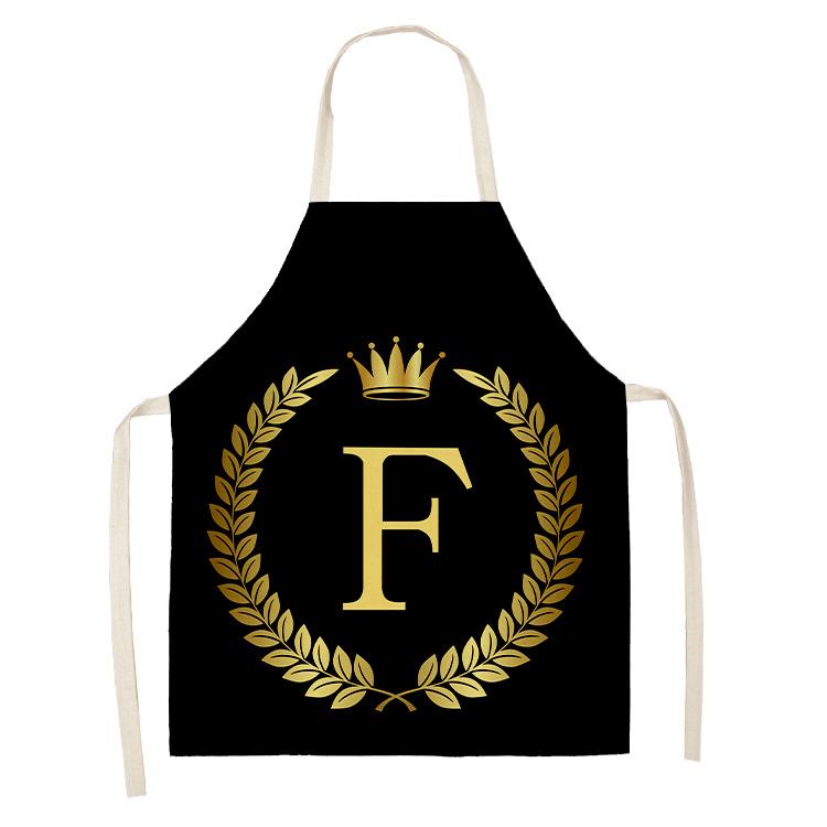 Golden Crown Letter Aprons Black Apron Apron Kitchen Apron for Men Apron Dress Garden Apron Cute Apron Chef Apron Maid Apron