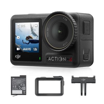 DJI Akční kamera Osmo Action 4 Základní vodotěsná akční kamera s neuvěřitelnou M barvou a 1770 mAh baterií [Exkluzivně na Amazonu] Kombinace 4K/120fps