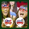 European Cup Party Glasses Football Glasses Frame Football Eyeglasses for Teen Adult Party Decoration and Sports Event