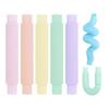 6/12 Stück Pop Tubes Sensorisches Spielzeug Durchmesser 1,9 cm Macaron Teleskoprohr Stressabbau Dekompression Finger Spielzeug für Kinder Erwachsene
