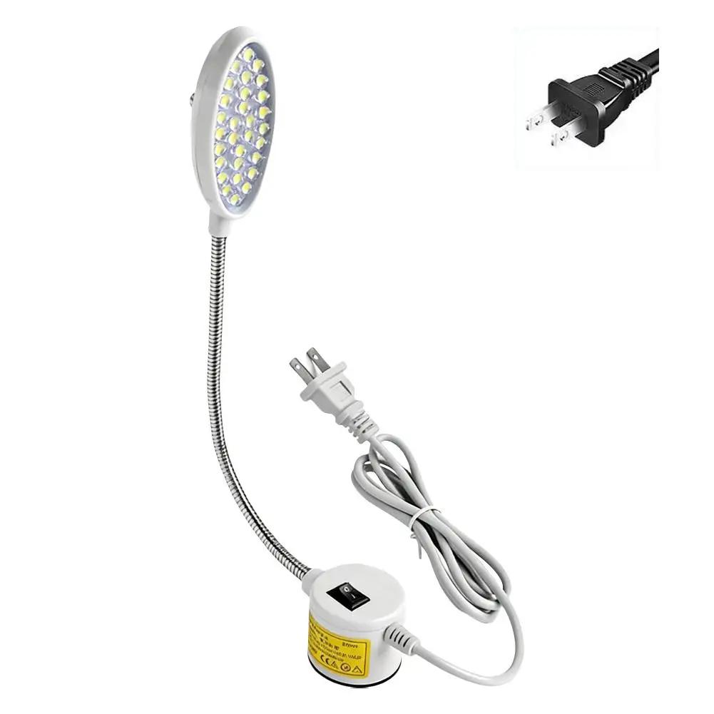 Sewing Machine Light Dimmable LED Work Lamp With 360° Accessories Light Anti-Scratch Base Gooseneck Crafts Bright Eye-Prote T8R0
