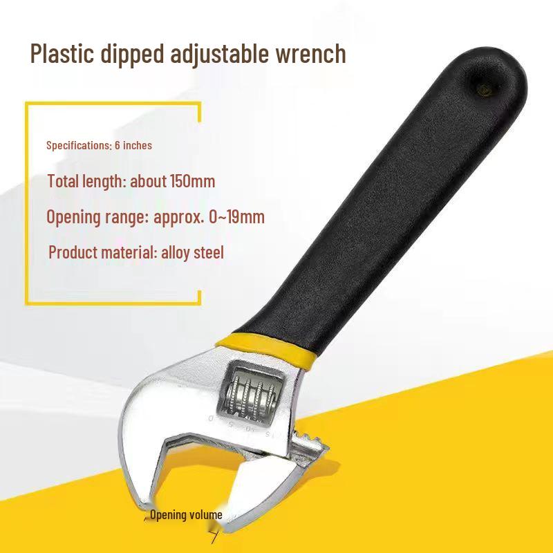 Multifunction Large Opening Adjustable Short Handle Plumbing Wrench