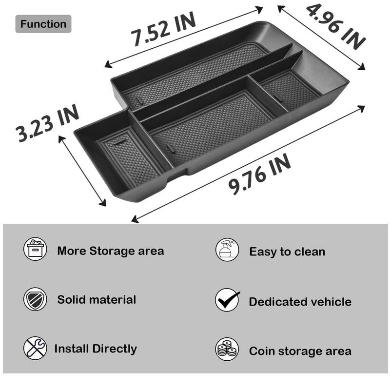 Center Console Compartment Cover Organizer for Ford F150 -2024 2025 & Lightning XLT   2024 Front Storage Accessories