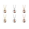 Copper Photo Pendant Necklace Customizable Design Clavicle Chain for Longevity Stylish Appeal Accessory