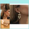 Elegant Heart-shaped Asymmetrical Pearl Alloy Earrings For Women 2023
