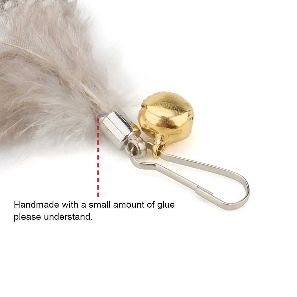 12pcs Short Feather Accessories Replacement Head For Cat Teaser Stick Kitten Toy Bell Feather Pet Products