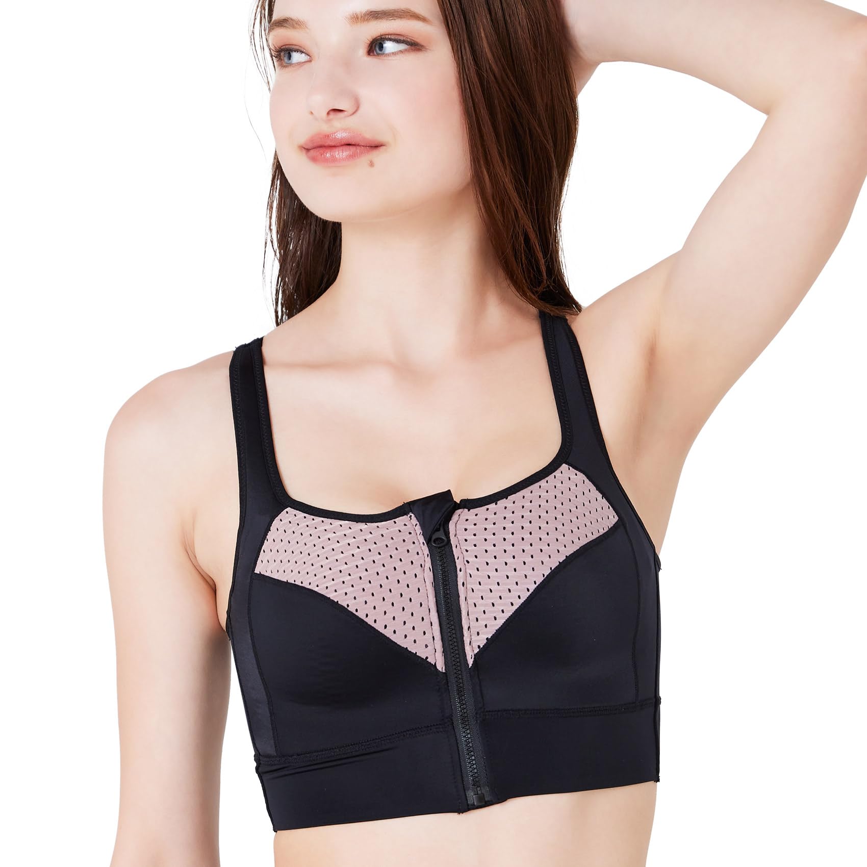 

HEAVEN Japan Urene Tubrene Спортивный бюстгальтер E75 Спортивный бюстгальтер, который защищает вашу грудь и двигается (Черный / / Без косточек) не