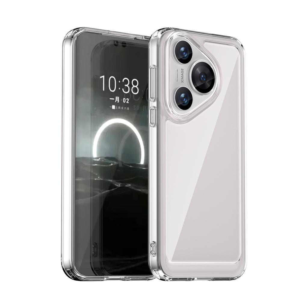 Carcasă pentru Huawei Pura 70, 6,6 inch, colorată, cu margini moi, din silicon, transparentă, rezistentă la șocuri, pentru Pura 70
