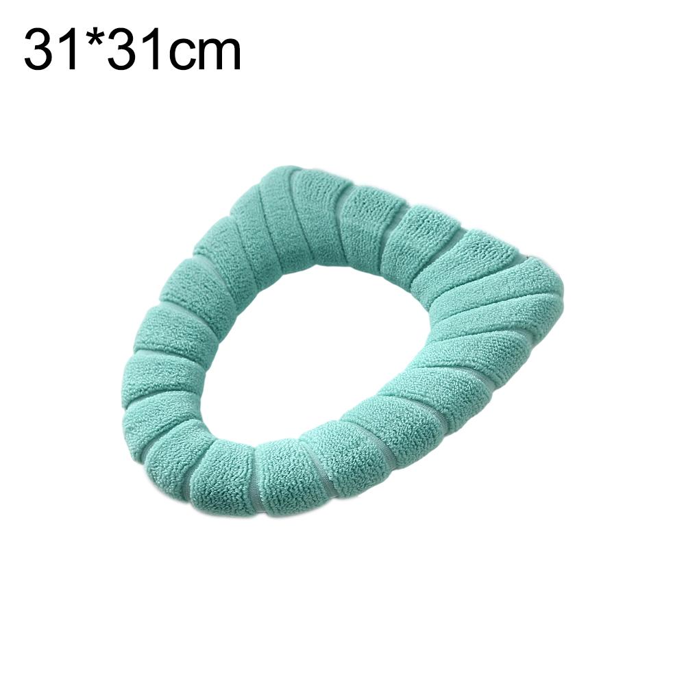 Bathroom Toilet Seat Pad Soft Warm Washable Stretchable Cloth Toilet Seat Cover, Fits For Most Seats For Bathroom