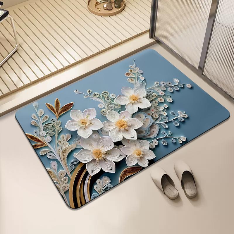 Toilet Floor Mat, Diatom Mud Absorbent Mat, Bathroom Toilet, Toilet Non-slip Mat, Foot Pad Carpet At the Door