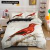 Cartoon Bird Print King Queen Duvet Cover Colorful Cute Pet Birds Bedding for Adult Fashion Animal 2/3pcs Polyester Quilt Cover