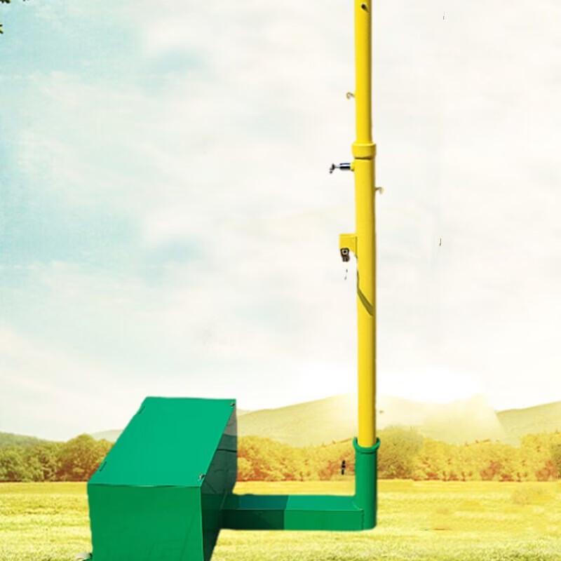 WEZHO Retractable Outdoor Tennis & Badminton Net Post