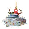 Christmas Vehicle Ornament Acrylic Truck Tractor Airplane Christmas Tree Ornament For Holiday Party Decoration Home Ornament